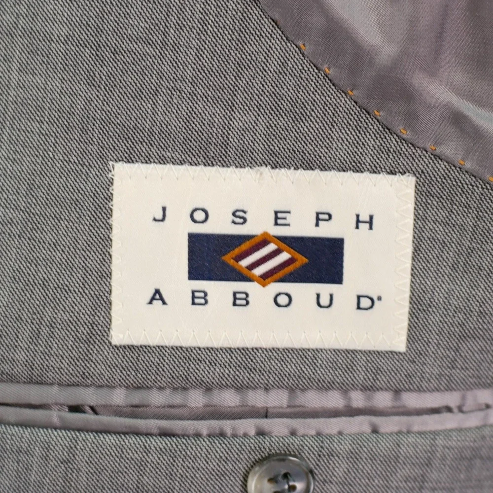 Joseph Abboud Tellegno 1900 Super 120s Wool Gray Sharksin Wool Blazer -40L Slim-